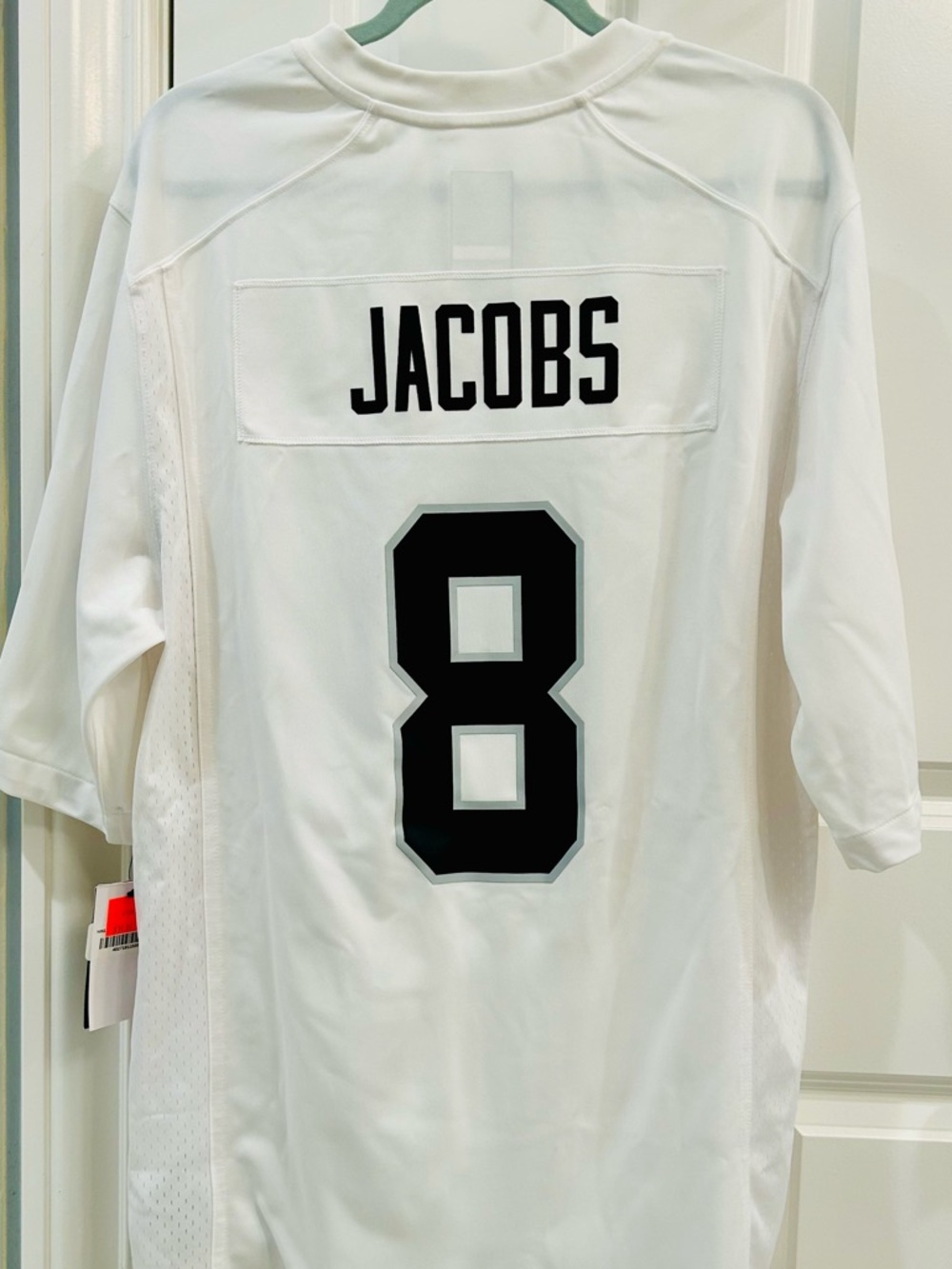 NWT Nike Las Vegas Raiders Josh Jacobs #8 On-Field Jersey - Men's Large - White - Picture 12 of 12